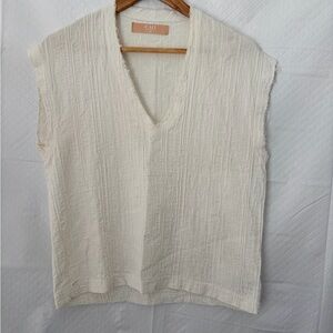 CALI Lightweight Cream V-Neck Tank